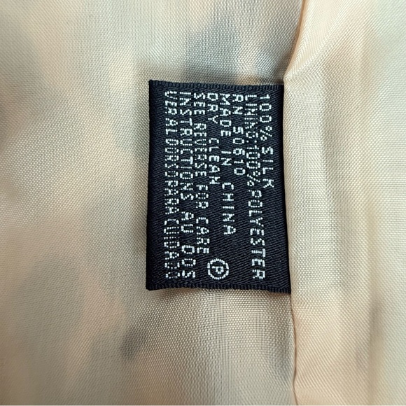 Vintage ANNIE KLEIN Suits 100% Silk Leopard Print Petite Duster Jacket Size 2P - Picture 8 of 8